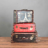 Vintage Suitcase D017 Pack of 3 | Decorative Add-ons | Multicolour